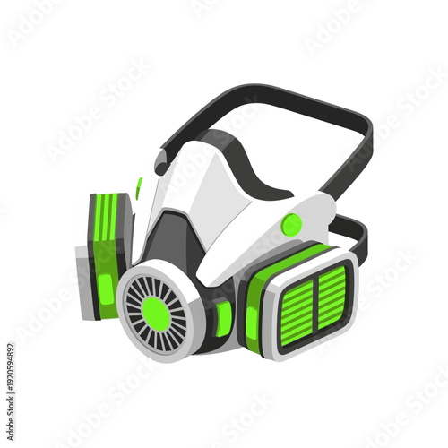 Futuristic Wearable Air Purifier Mask Gear