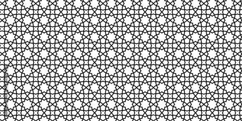 black and white Moroccan Seamless Mosaic Pattern vector