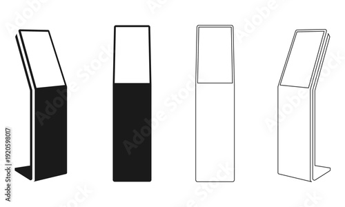 self service kiosk icon vector illustration isolated on white background.