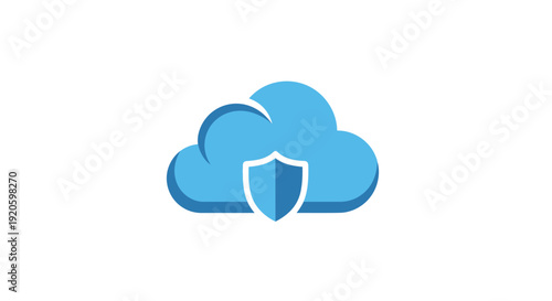 Cloud Computing Security Protection Icon.