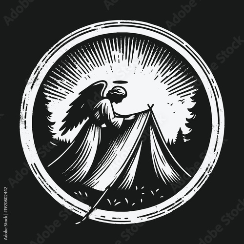 Angel Pitching Tent in the Wilderness: A Symbol of Protection.