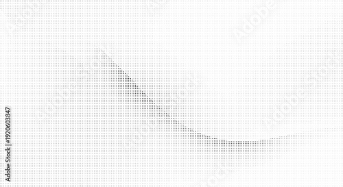 Halftone dots pattern with gradient effect on white background