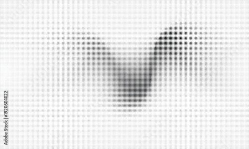 Halftone shading effect with gradient dots on white background  abstract pattern