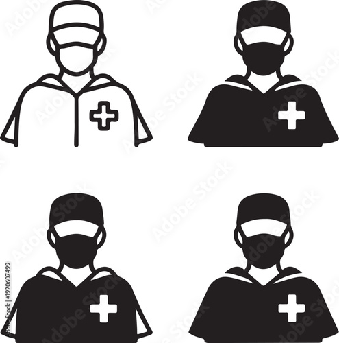 Medical Hero Tribute Icon, Medical hero recognition campaign banner, Medical hero appreciation promotion concept, healthcare service tribute awareness graphic banner, hospital vector