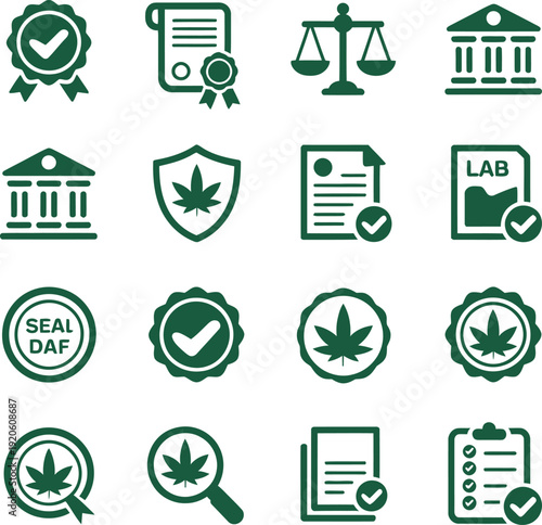 Eco friendly icon collection. Includes recycling, renewable energy, sustainability, ecology, and environmental symbols. Created in green flat style with monochromatic palette