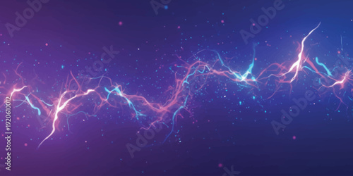 Futuristic abstract background with dynamic neon colors and a glowing energy wave