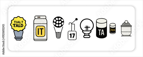 Knife and fork icon set for food and drink restaurant design