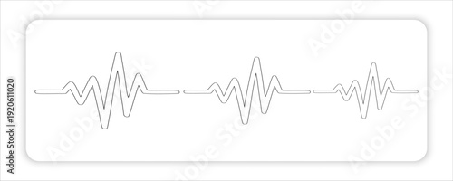 Heartbeat line, Pulse trace, ECG or EKG Cardio graph symbol for Healthy and Medical Analysis