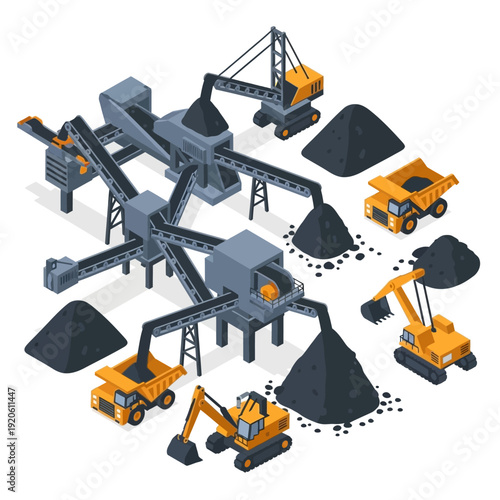 Heavy Machinery and Equipment for Mining Operations.