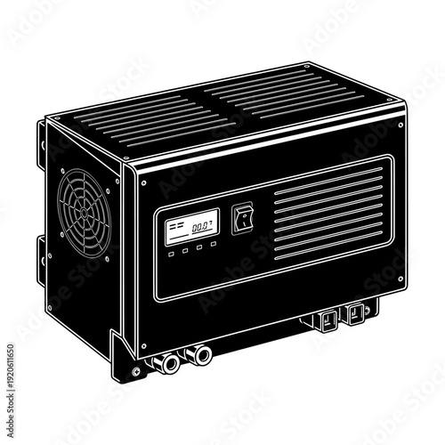 retro radio isolated on white