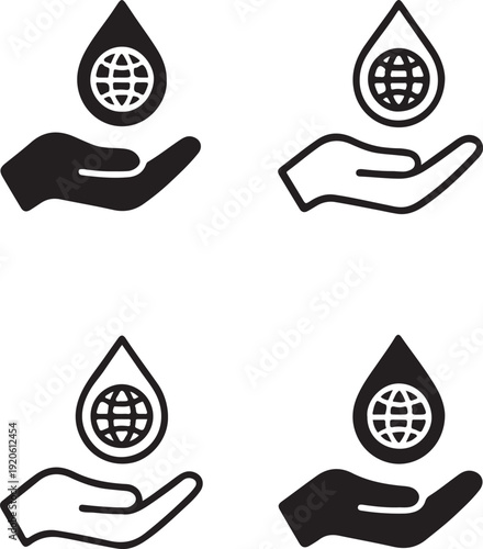 Isolated World Water Conservation Symbol, World Water Conservation Symbol poster design, World Water Conservation Symbol illustration vector, global sustainability awareness campaign