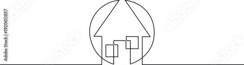 A complex geometric pattern with a circle and intersecting lines Vector