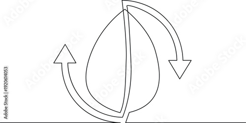 Diagram illustrating the process of water cycle with arrows indicating movement Vector