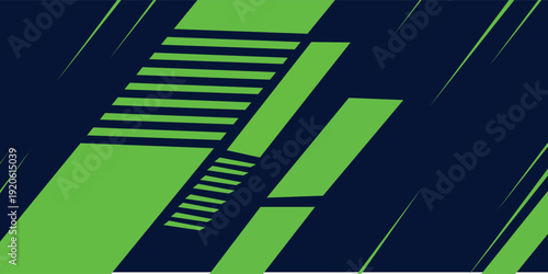 Abstract blue banner design vector, dynamic sporty horizontal background template for media promotion or web banner