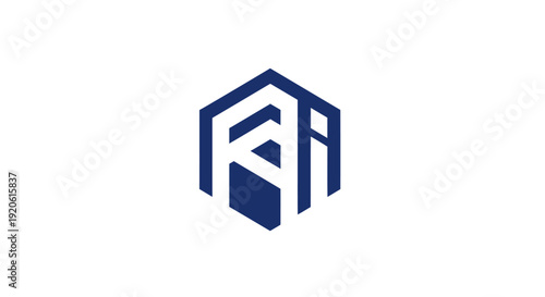 Modern abstract letter Ai logo design element.