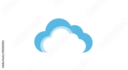 Simple blue cloud icon on white background.