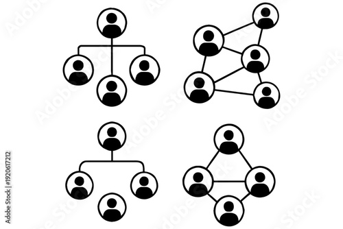 social network concept,
Business Networking People Symbol Illustration Pack