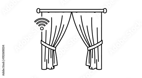 Smart curtains with wireless technology and automation system
