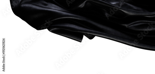 Close up shot of black silk...