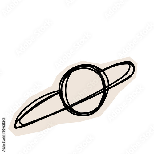 Paper Cut Out Space Plane Sketch Icon. Abstract Star Stroke Application Form. Old Monochrome Graphic Pint Texture. Abstract Cut Out Imperfect Irregular Shape Decoration Symbol Element. Vintage Style.	