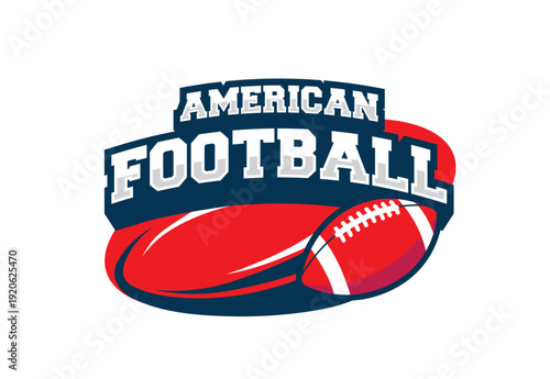 american football badge and logo