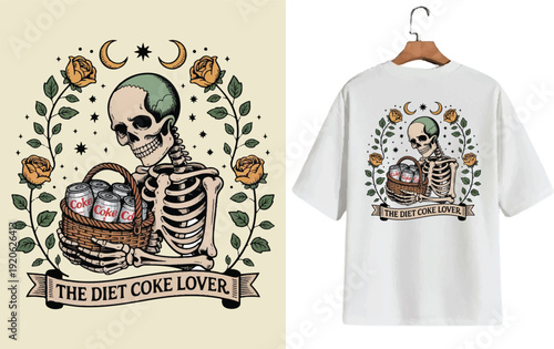 The diet coke lover, t-shirt prints, posters, cands, stickers and other uses.