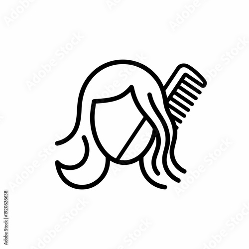 Illustration of a stylish hair combing a sleek hairstyle isolated on white background, Vector, illustration