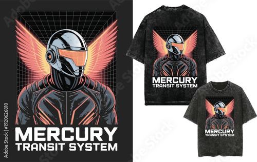 Mercury Transit System t-shirt prints, posters, cands, stickers and other uses.
