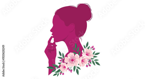 Woman gardening with flowers
