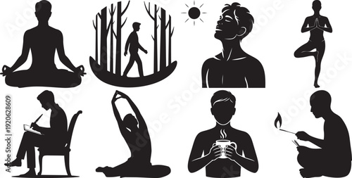 Mindfulness and wellness activities promoting relaxation and self-care practices