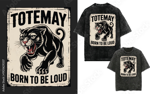 Totemay born to be loud t-shirt prints, posters, cands, stickers and other uses.