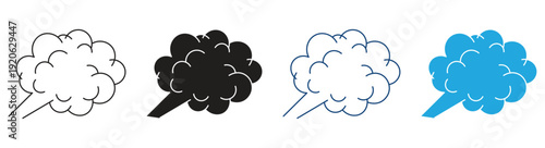  Gas Dust Icon Set Multiple Style Collection. Vector illustration.