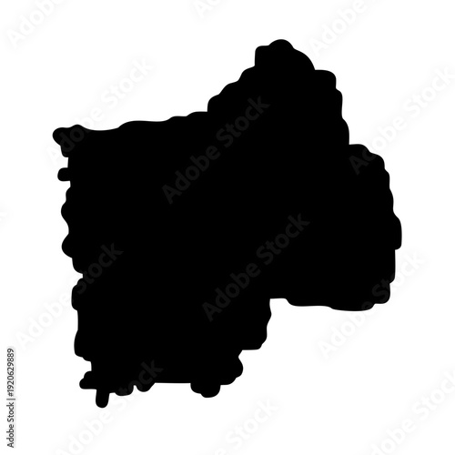 Guadalajara Mexico city map silhouette vector illustration