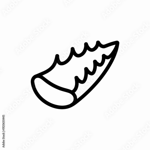 Simple black and white illustration of a slice of bread with crusty edges isolated on white background, Vector, illustration