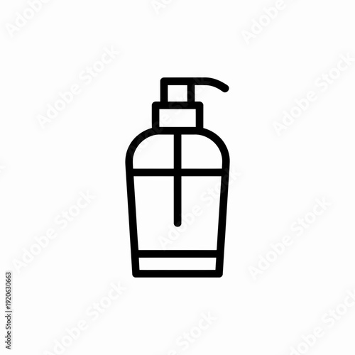 A hand pump soap dispenser filled with liquid soap isolated on white background, Vector, illustration