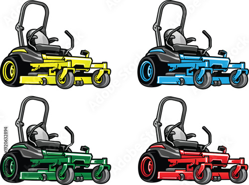 Grass Cutting – Lawn Mower Isolated Vector