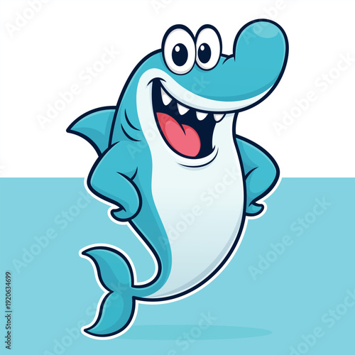 Cute Shark Animal Mascot 