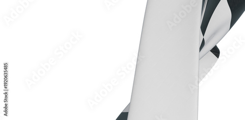 Abstract white form with ge...