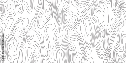 Abstract design with seamless pattern with lines topographic map. geographic mountain relief. the white on black contours topography stylized height of the lines. geographic contour map paper texture.