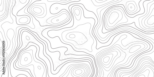 Abstract design with seamless pattern with lines topographic map. geographic mountain relief. the white on black contours topography stylized height of the lines. geographic contour map paper texture.