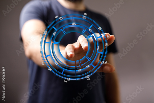 Person interacting with a f...