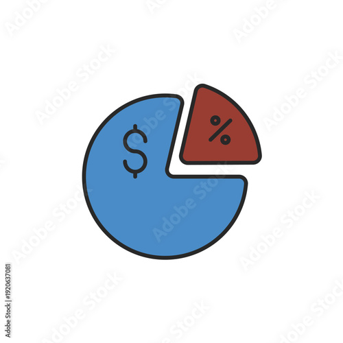 dividend vector icon. flat sign for mobile concept and web design. Symbol, logo illustration. Vector graphics