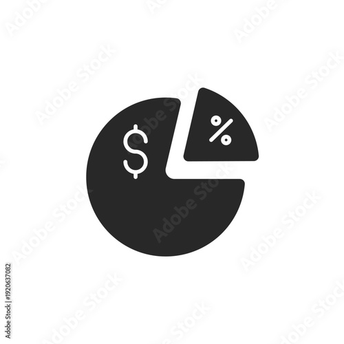 dividend vector icon. flat sign for mobile concept and web design. Symbol, logo illustration. Vector graphics