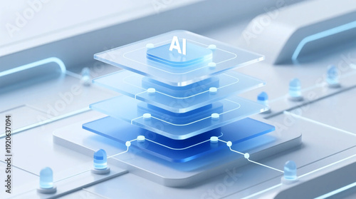 Visualizing cutting-edge ethical AI concept transparent layered decision systems demonstrating accountability trust and clarity essential for modern governance and policy communication
