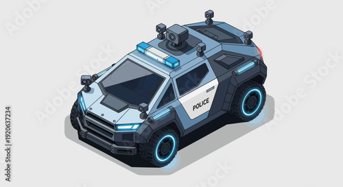 Police Car Vehicle Law Enforcement Patrol.