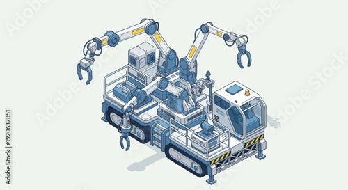 Industrial Robot Arms Manufacturing Machinery Equipment.