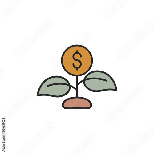 investment vector icon. flat sign for mobile concept and web design. Symbol, logo illustration. Vector graphics