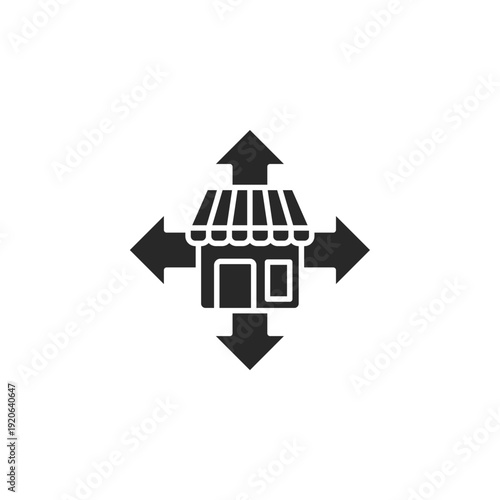 business expansion vector icon. flat sign for mobile concept and web design. Symbol, logo illustration. Vector graphics