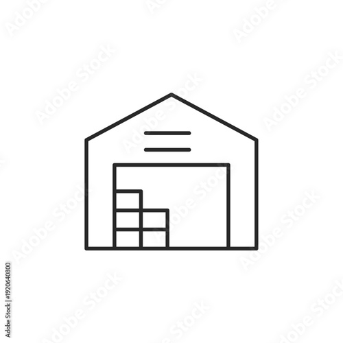 warehouse vector icon. flat sign for mobile concept and web design. Symbol, logo illustration. Vector graphics