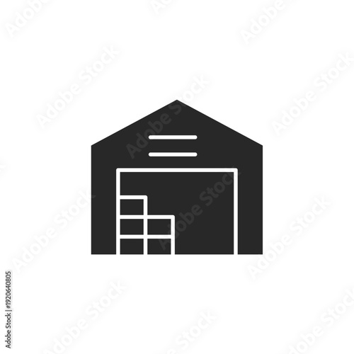 warehouse vector icon. flat sign for mobile concept and web design. Symbol, logo illustration. Vector graphics